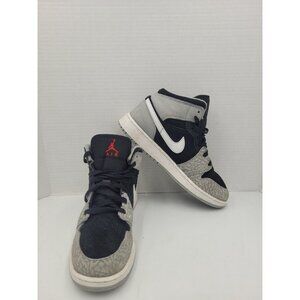 Jordan 1 Mid SE Elephant Toe Size 5.5 38 Black Grey